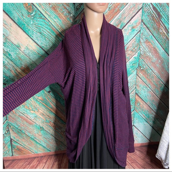 Anthropologie Sundry Striped Comfortable Cozy Cardigan - Picture 2 of 8